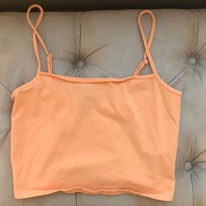 orange/coral crop top. never worn